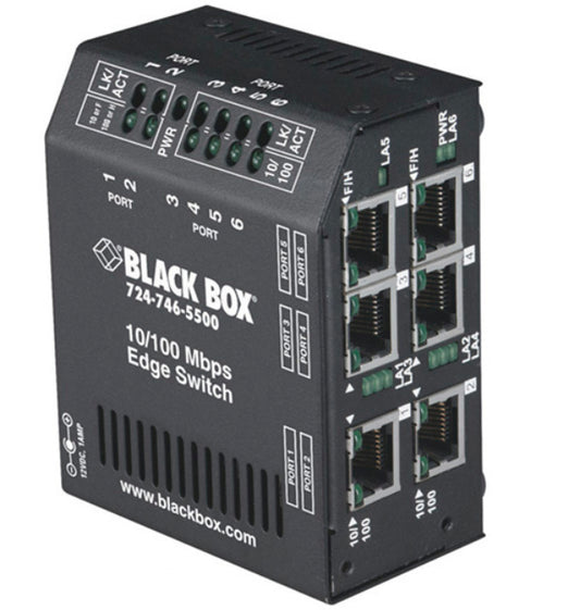 FAST ETHERNET (100-MBPS) HARDENED TEMPERATURE SWITCH - (6) 10/100-MBPS COPPER RJ