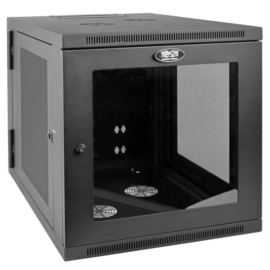 12U WALL MOUNT RACK ENCLOSURE HINGED 33 INCH DEPTH W ACRYLIC WINDOW