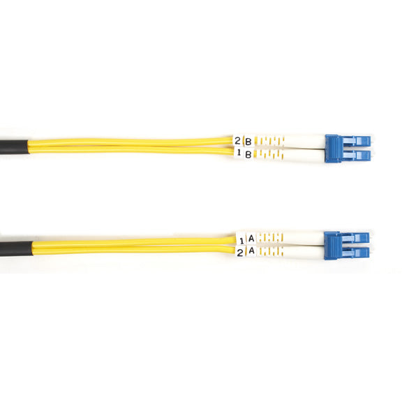 FOSM-010M-LCLC - Black Box OS2 9/125 SINGLEMODE FIBER OPTIC PATCH CABLE - OFNR PVC LC TO LC YELLOW 10-M