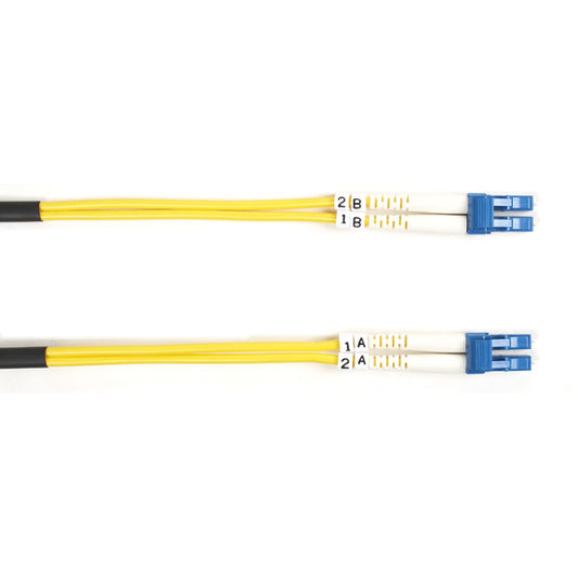 FOSM-010M-LCLC - Black Box OS2 9/125 SINGLEMODE FIBER OPTIC PATCH CABLE - OFNR PVC LC TO LC YELLOW 10-M