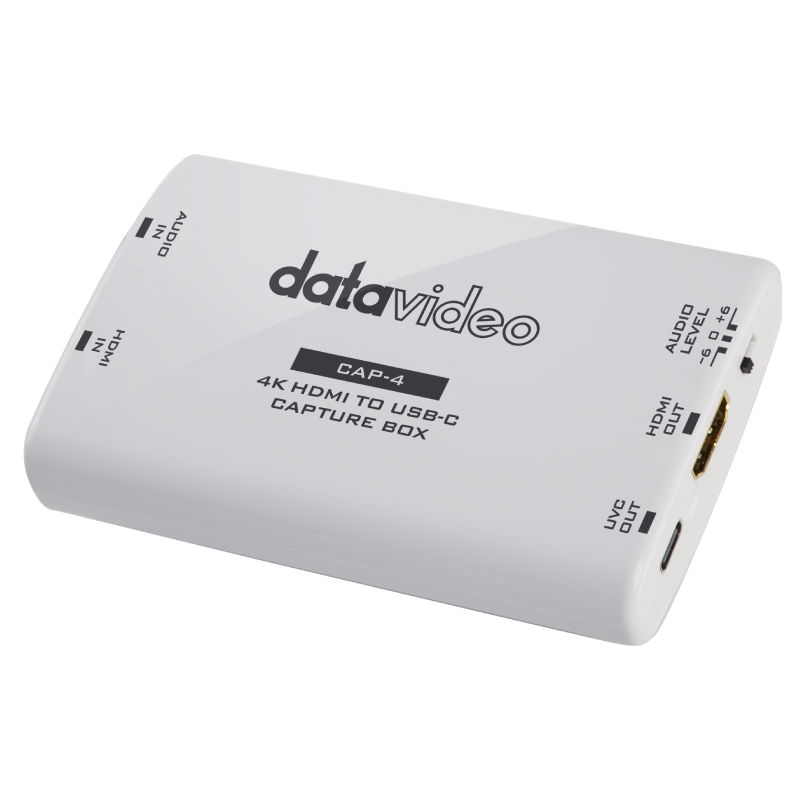 2510-8540 - Datavideo CAP-4 HDMI to USB-C 4K Capture Device