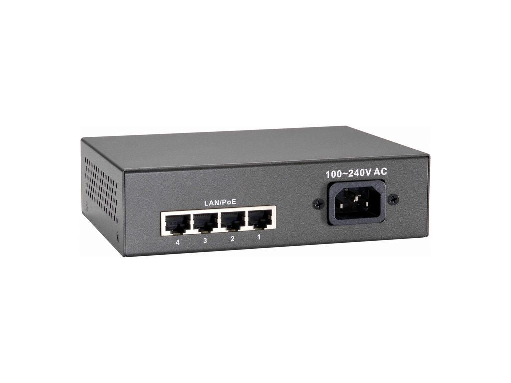 FEP-0511 - Equip 4-Port Fast Ethernet PoE+ 1-Port Fast Ethernet Unmanaged Switch