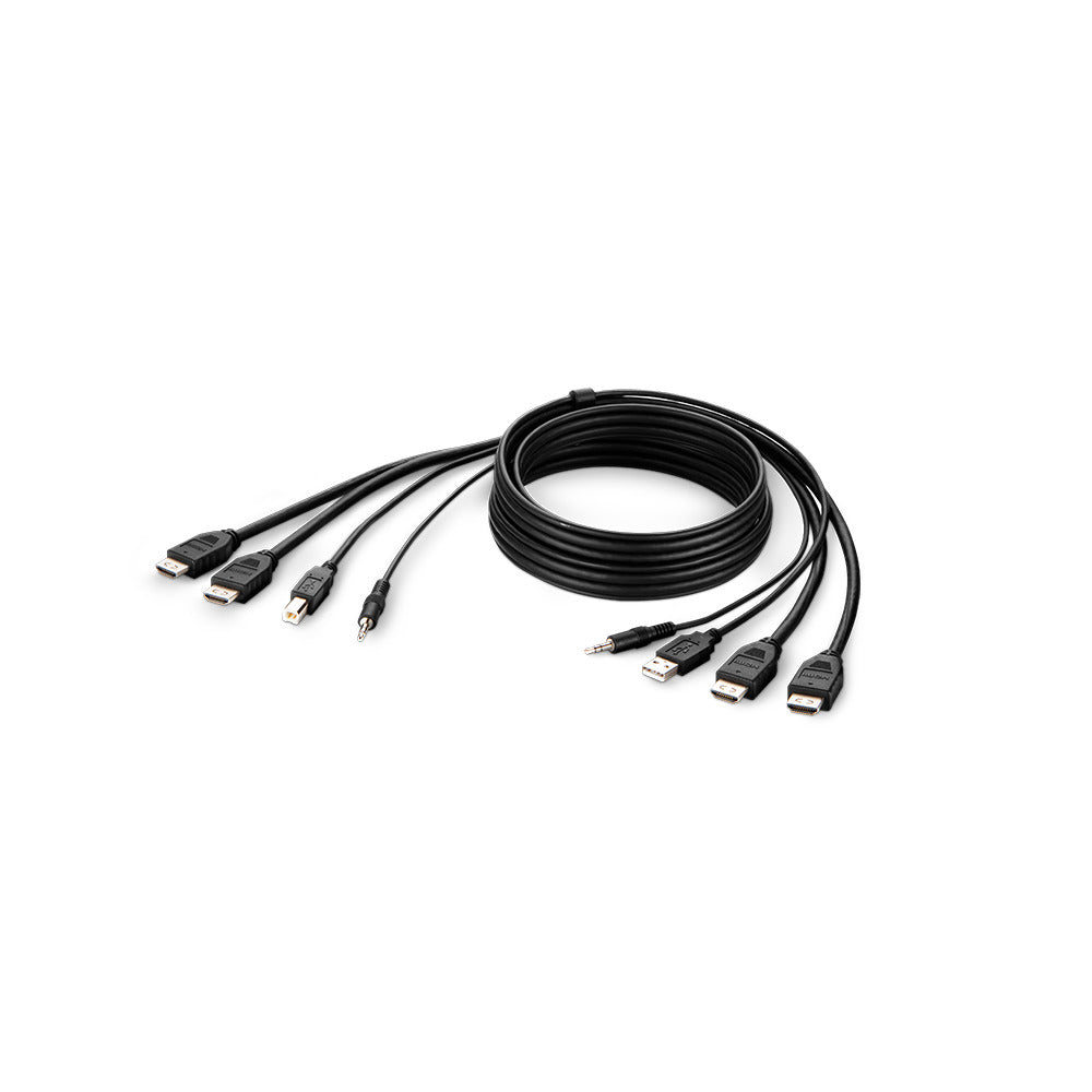 Belkin F1DN2CCBL-HH10t KVM cable Black 118.1" (3 m)