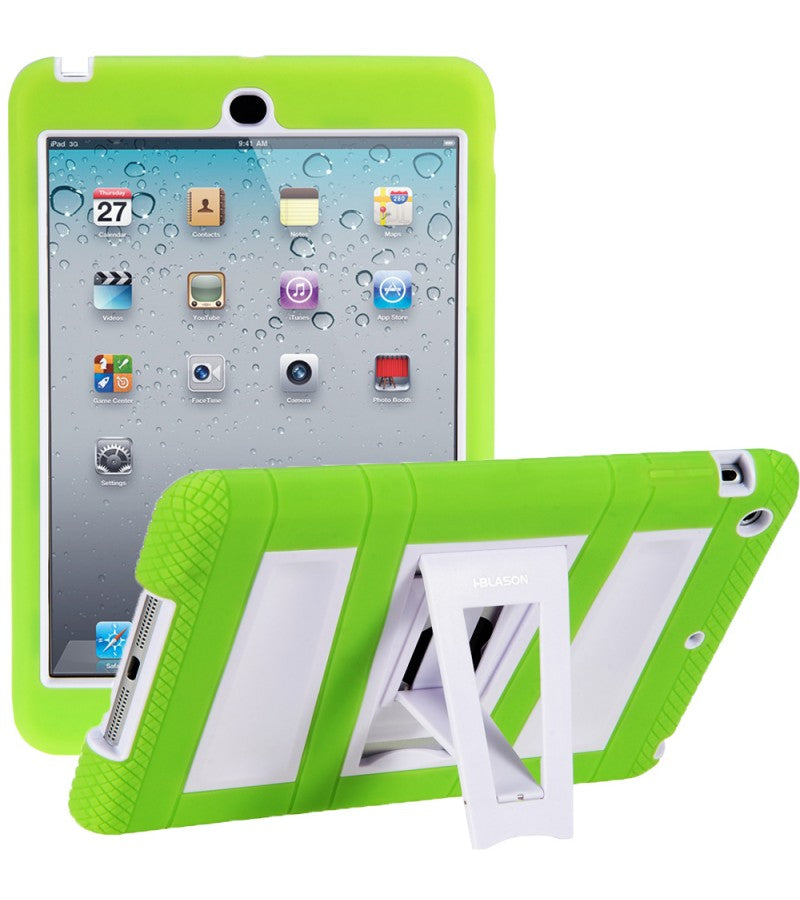 IPAD5-ABH-GN/WH - i-Blason I-BLASON APPLE IPAD AIR ARMORBOX 2 LAYER PROTECTION KICKSTAND CASE WITH SCREEN -