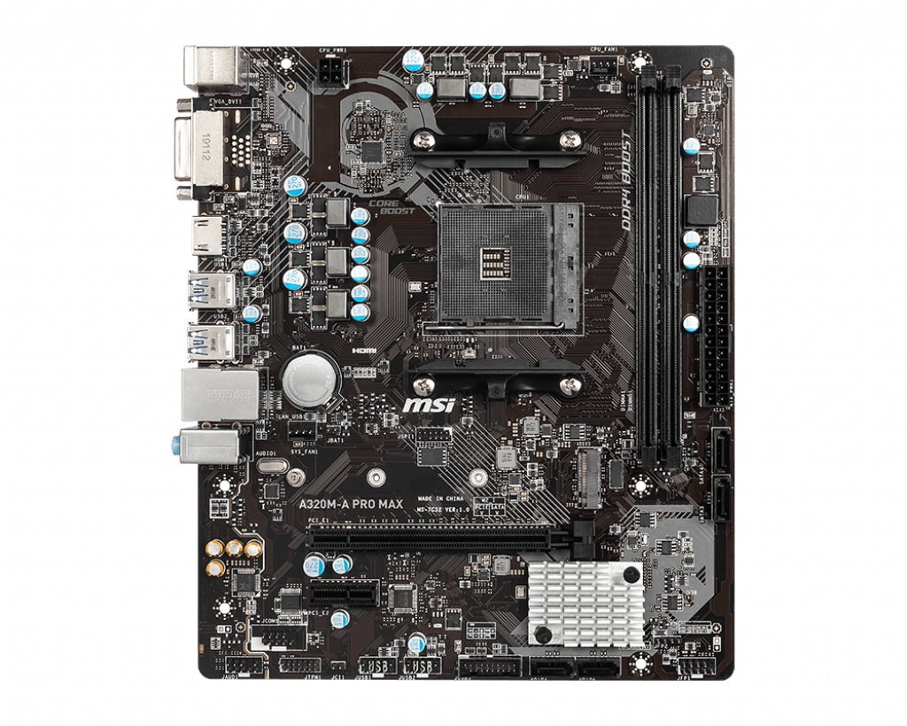 MSI A320M-A PRO MAX motherboard AMD A320 Socket AM4 micro ATX