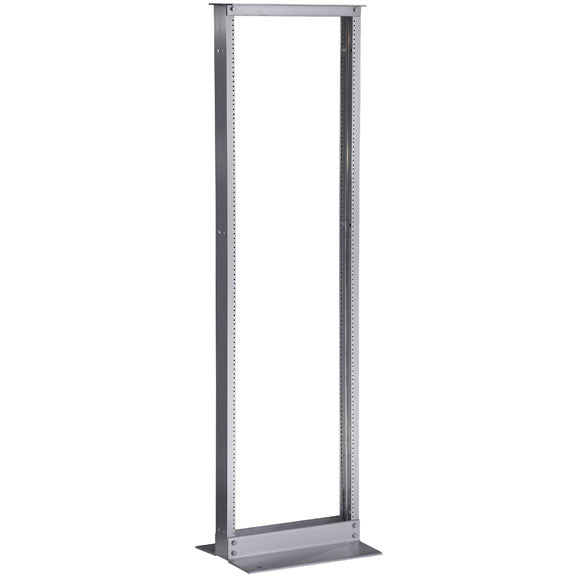 ALUMINUM DISTRIBUTION RACK - 38U, 2-POST RACK, 19"W X 14"D, 12-24 MOUNTING, MILL