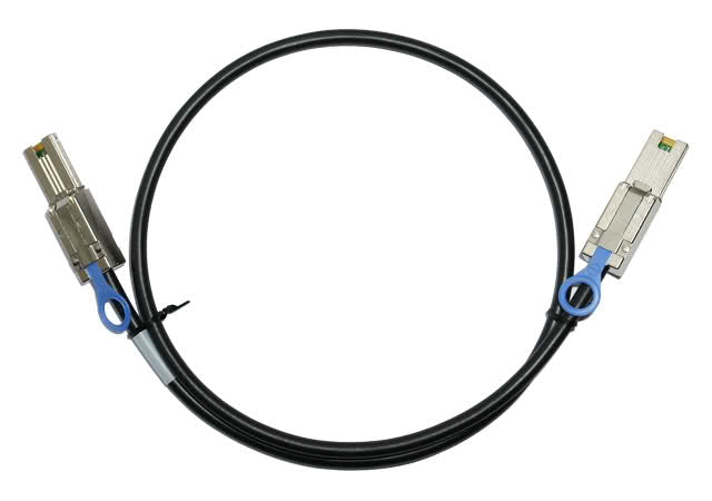 SAS INTERFACE CABLE, SFF-8088-TO-SFF-8088, 3.3 FT (1 M) CONNECTS A SINGL