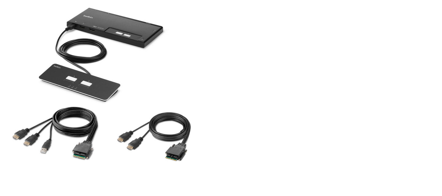 Belkin F1DN202MOD-HH-4 KVM switch Black