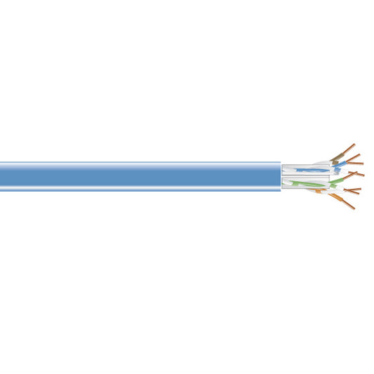 CAT5E 100-MHZ SOLID ETHERNET BULK CABLE - UNSHIELDED (UTP), CM PVC, BLUE, 1000-F