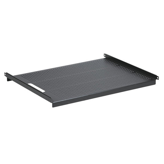 19" IT RACK VENTED SHELF - 1U, FIXED, 24.3"D, 4-POINT MOUNT, GSA, TAA