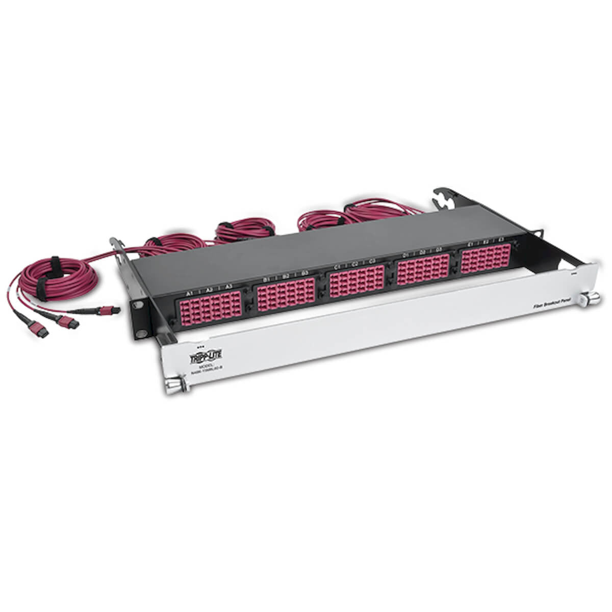 50/125 BREAKOUT FIBER PATCH PANEL, 40 GB TO 10 GB, 15 MTP QSFP TO 60 LC DUPLEX O