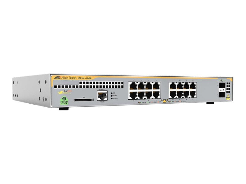 Allied Telesis AT-IE210L-18GP-60 Managed L2 Gigabit Ethernet (10/100/1000) Power over Ethernet (PoE) Gray