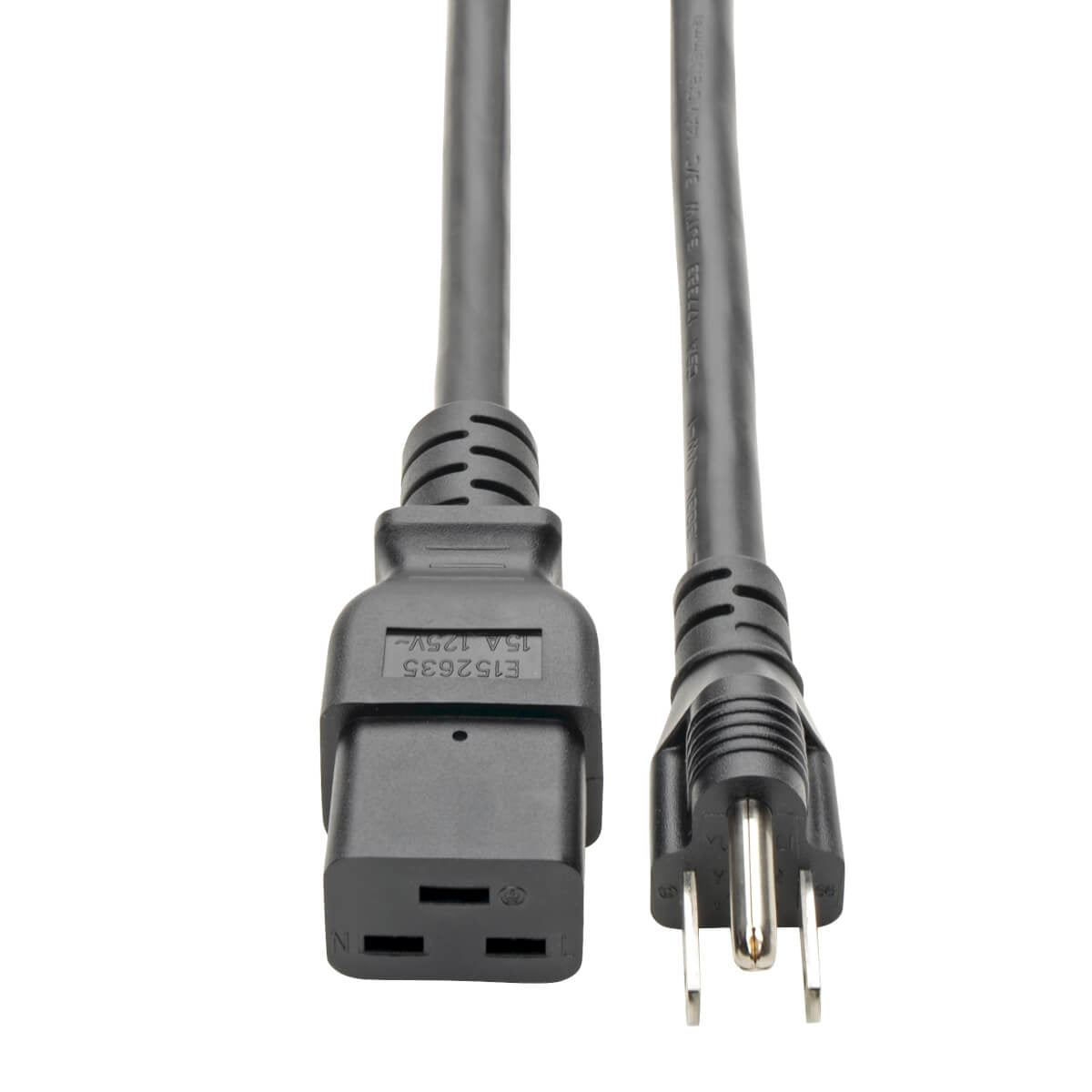 P034-008 - Tripp Lite 8FT POWER CORD ADAPTER CABLE 5-15P TO C19 HEAVY DUTY 15A 14AWG