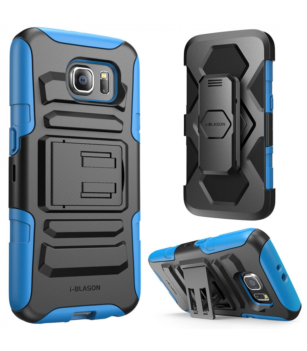 S6-PRIME-BLUE - i-Blason GALAXY S6 PRIME HOLSTER CASE - BLUE