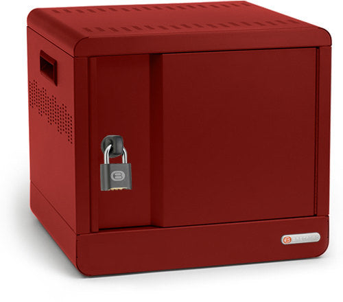 TVS10PAC-RED - Bretford CUBE MICRO STATION, AC POWER, PADLOCK, RED