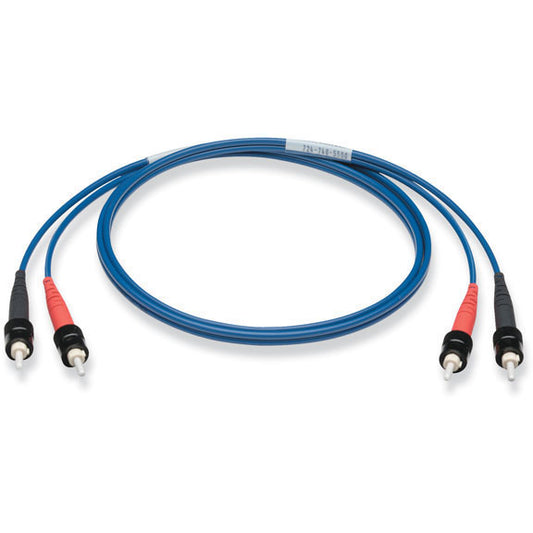 OM1 62.5/125 MULTIMODE FIBER OPTIC PATCH CABLE - OFNR PVC, ST TO ST, BLUE, 7-M (