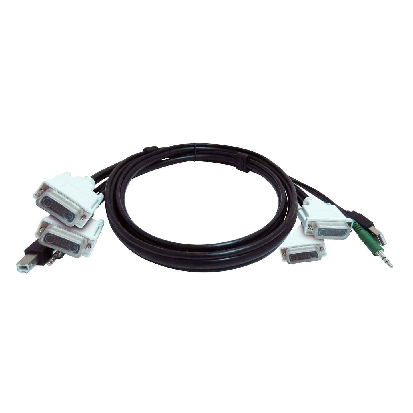 10 FT KVM USB DUAL LINK DUAL DVI CABLE WITH AUDIO - TAA COMPLIAN, NON-CANCELABLE