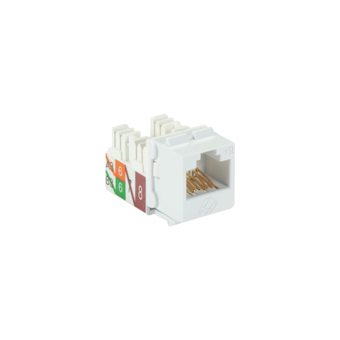 CAT6A KEYSTONE JACK - UNSHIELDED, RJ45, WHITE, 25-PACK, GSA, TAA