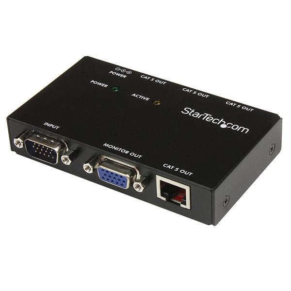 EXTEND AND DISTRIBUTE A VGA SIGNAL TO UP TO 4 DISPLAYS OVER CAT5 CABLE - VGA OVE