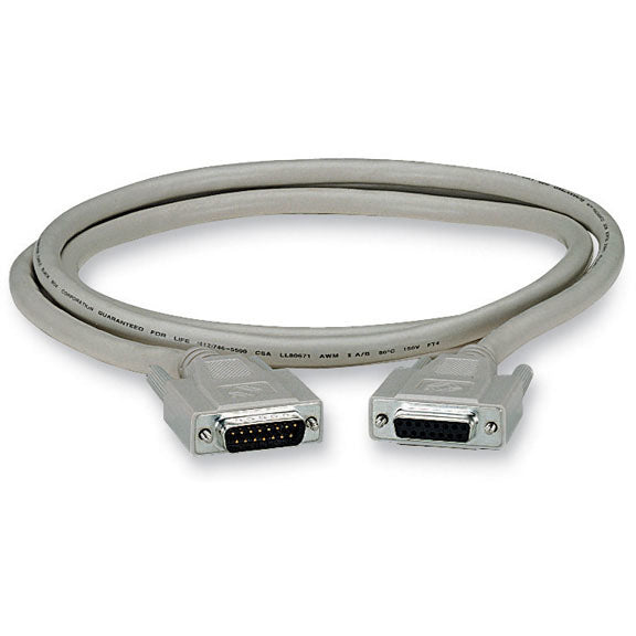 RS232 DOUBLE SHIELDED CABLE - MOLDED HOOD, DB25 MALE/FEMALE, 25-CONDUCTOR, 2-FT.