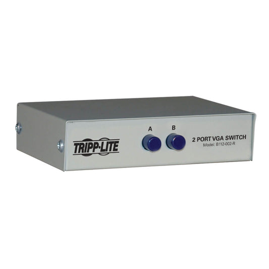 B112-002-R - Tripp Lite 2-PORT MANUAL VGA/SVGA VIDEO SWITCH 3X HD15F METAL