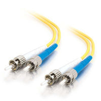 C2G 7M ST-ST 9/125 OS1 DUPLEX SINGLEMODE FIBER OPTIC CABLE (TAA COMPLIANT) - YEL