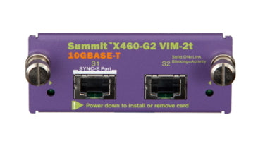 OPTIONAL VIRTUAL INTERFACE MODULE FOR THE REAR OF THE X460-G2 PROVIDING 2 10GBAS