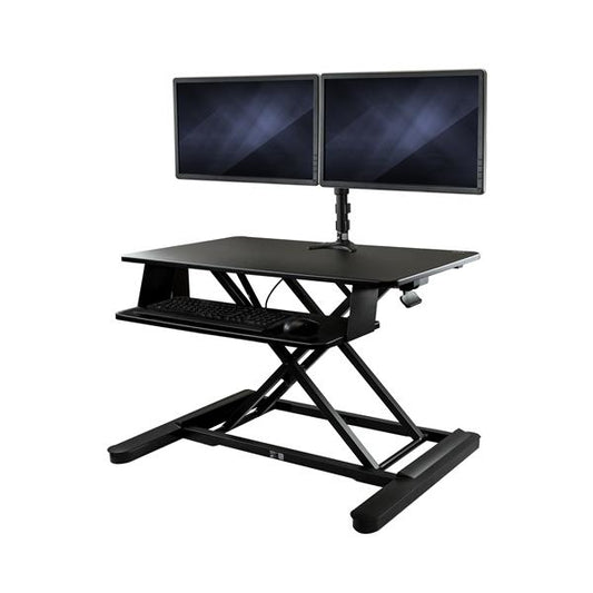 TRANSFORM YOUR DESK INTO A SIT-STAND WORKSTATION WITH EASY HEIGHT ADJUSTMENT AND