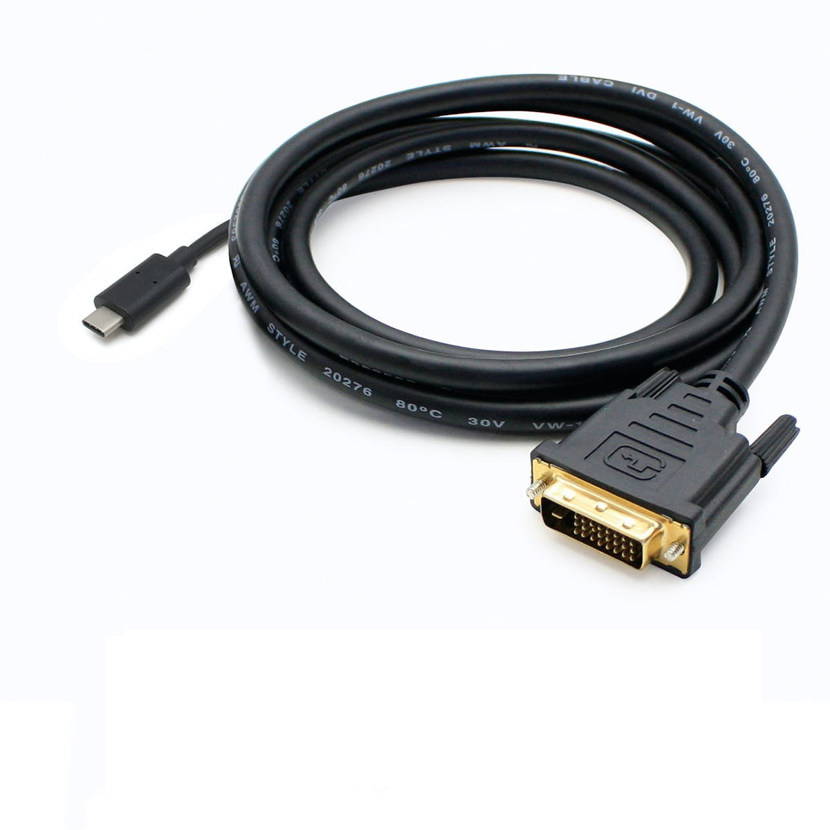 USBC2DVIDMM6F-AO - AddOn Networks 6FT USB TO DVI-D M/M BLACK ADAPTER CBL