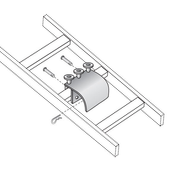 LADDER RACK RADIUS DROP KIT - GRAY, GSA, TAA