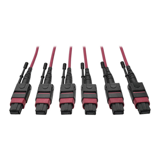 Tripp Lite N858-23M-3X8-MG fiber optic cable 905.5" (23 m) MTP OM4 Black, Magenta