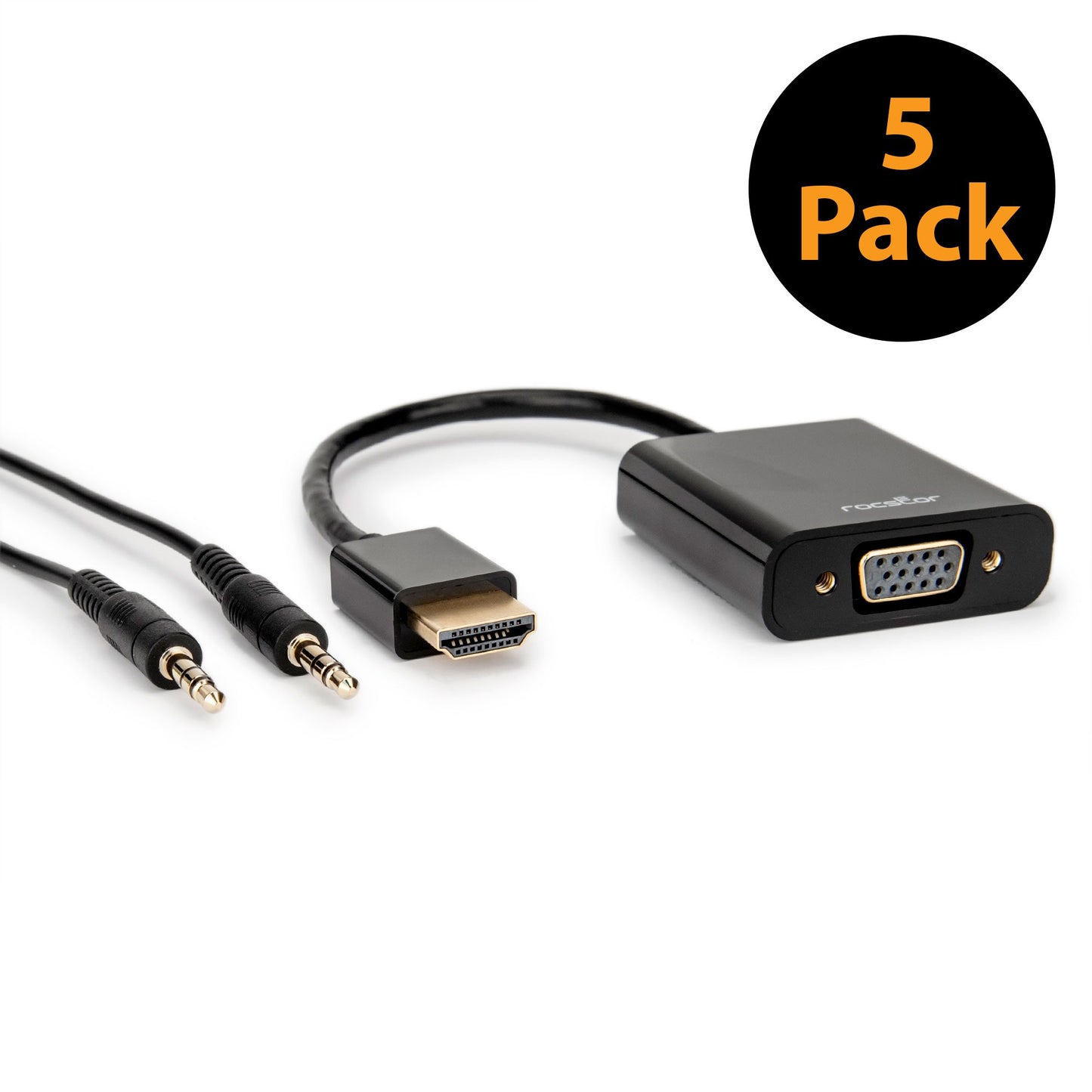 Y10A187-B1-5PK - Rocstor HDMI TO VGA+3.5MM AUDIO ADAPTER