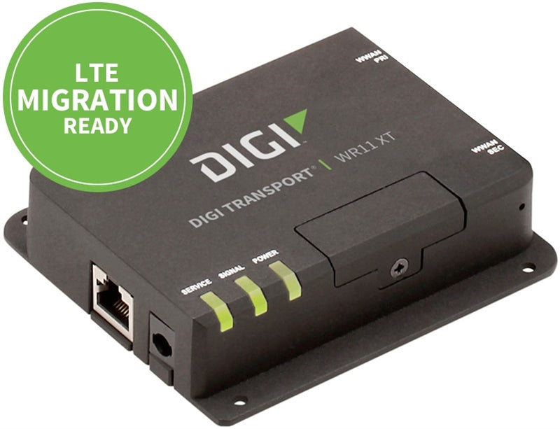 WR11-U900-DE1-XB - Digi DIGI TRANSPORT WR11 XT- CELLULAR, HSPA+ GLOBAL, 1 PORT ETHERNET. NO ANTENNAS, NO