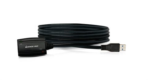 GUE305 - iogear BOOSTLINQ EXTENSION CABLE USES ACTIVE ELECTRONICS TO AMPLIFY THE USB SIGNAL AND