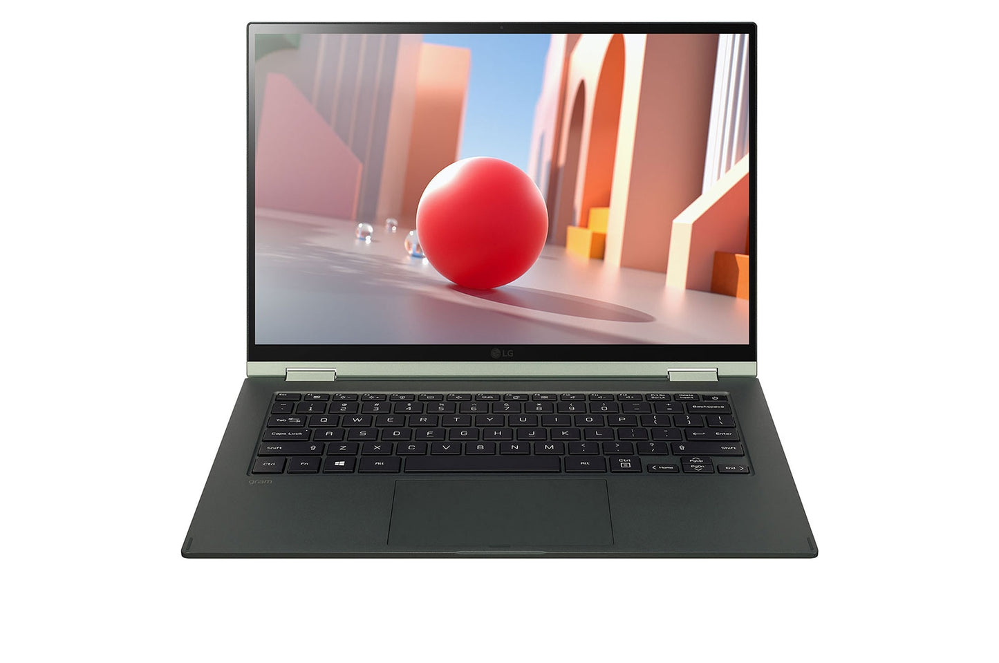 LG Gram 14T90P-K.APG5U1 notebook i7-1165G7 Hybrid (2-in-1) 14" Touchscreen WUXGA IntelÂ® Coreâ„¢ i7 16 GB LPDDR4x-SDRAM 512 GB SSD Wi-Fi 6 (802.11ax) Windows 10 Pro Green