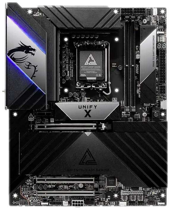 7E20-001R - MSI MEG Z890 UNIFY-X LGA1851 DDR5 ATX WiFi 7 Gaming Motherboard