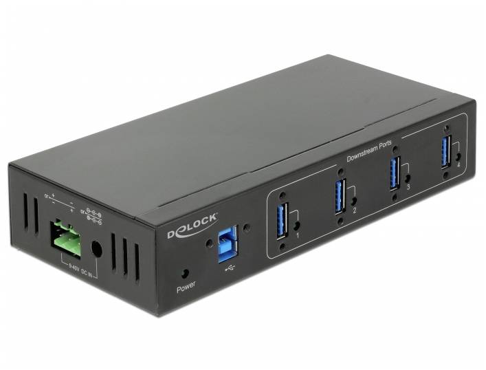 63309 - Delock External 4-port USB 3.0 Type-a Industry HUB