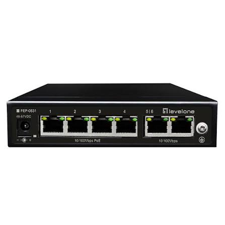 FEP-0631 - LevelOne 6x FE 60W 4xPoE Switch