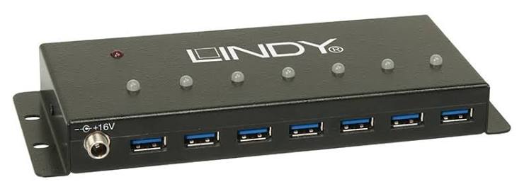 43128 - Lindy 7-Port USB 3.0 Metal Hub