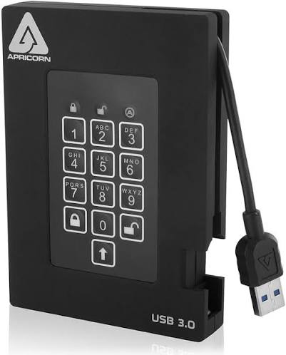 A25-3PL256-S512F - Apricorn Aegis Padlock 512GB Encrypted Portable SSD