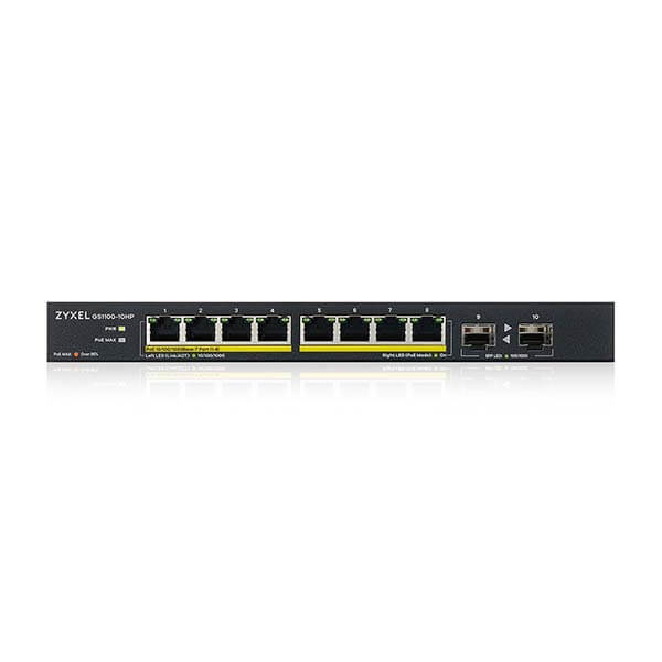 GS1100-10HP-EU0102F - Zyxel v2 10-Port Unmanaged PoE+ Switch