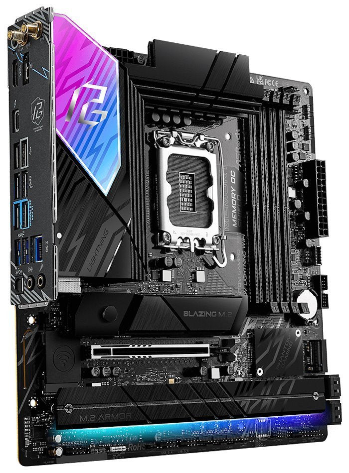 90-MXBQG-A0UAYZ - ASRock B860M Lightning WiFi Intel LGA1851 Micro-ATX Motherboard