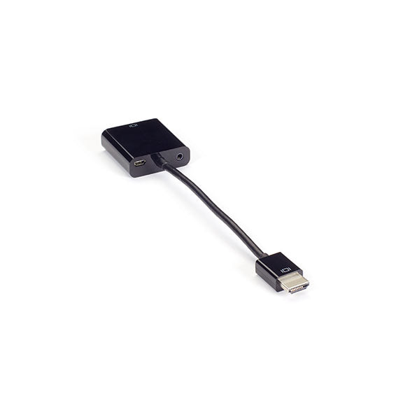 VA-HDMI-VGA - Black Box HDMI TO VGA ADAPTER CONVERTER WITH AUDIO, MALE/FEMALE DONGLE