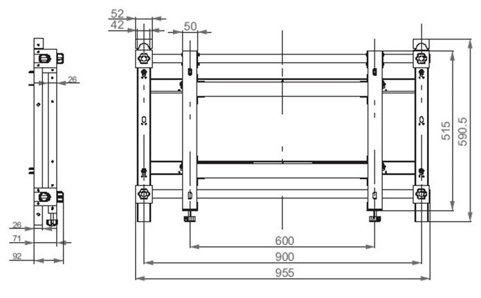 VIDEOWALL WALL MOUNT FOR 460UT SERIES