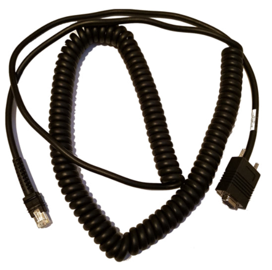 CABLE - RS232: DB9 FEMALE CONNECTOR, 20FT. (6M) COILED, TXD ON 2, 12V (REQUIRES