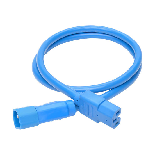 P018-003-ABL - Tripp Lite HEAVY-DUTY COMPUTER POWER CORD, 15A, 14 AWG (IEC-320-C14 TO IEC-320-C15), BLUE,