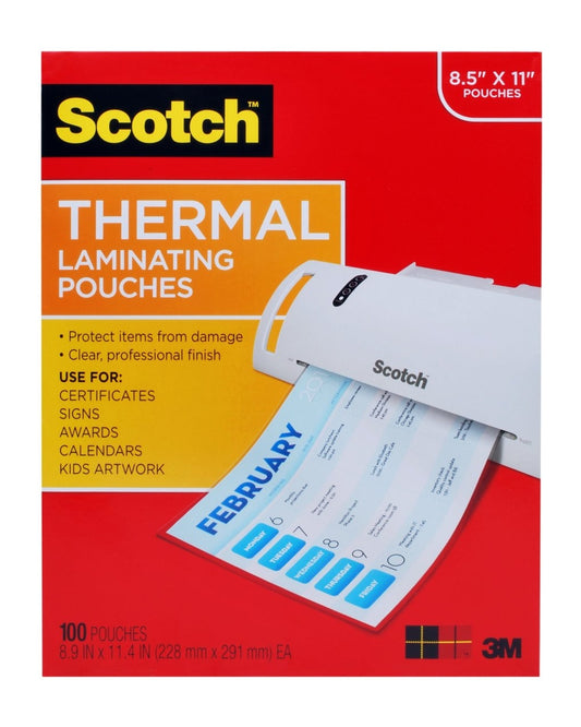 TP3854-100 - 3M THERMAL POUCHES LETTER SIZE 3 MIL THICK