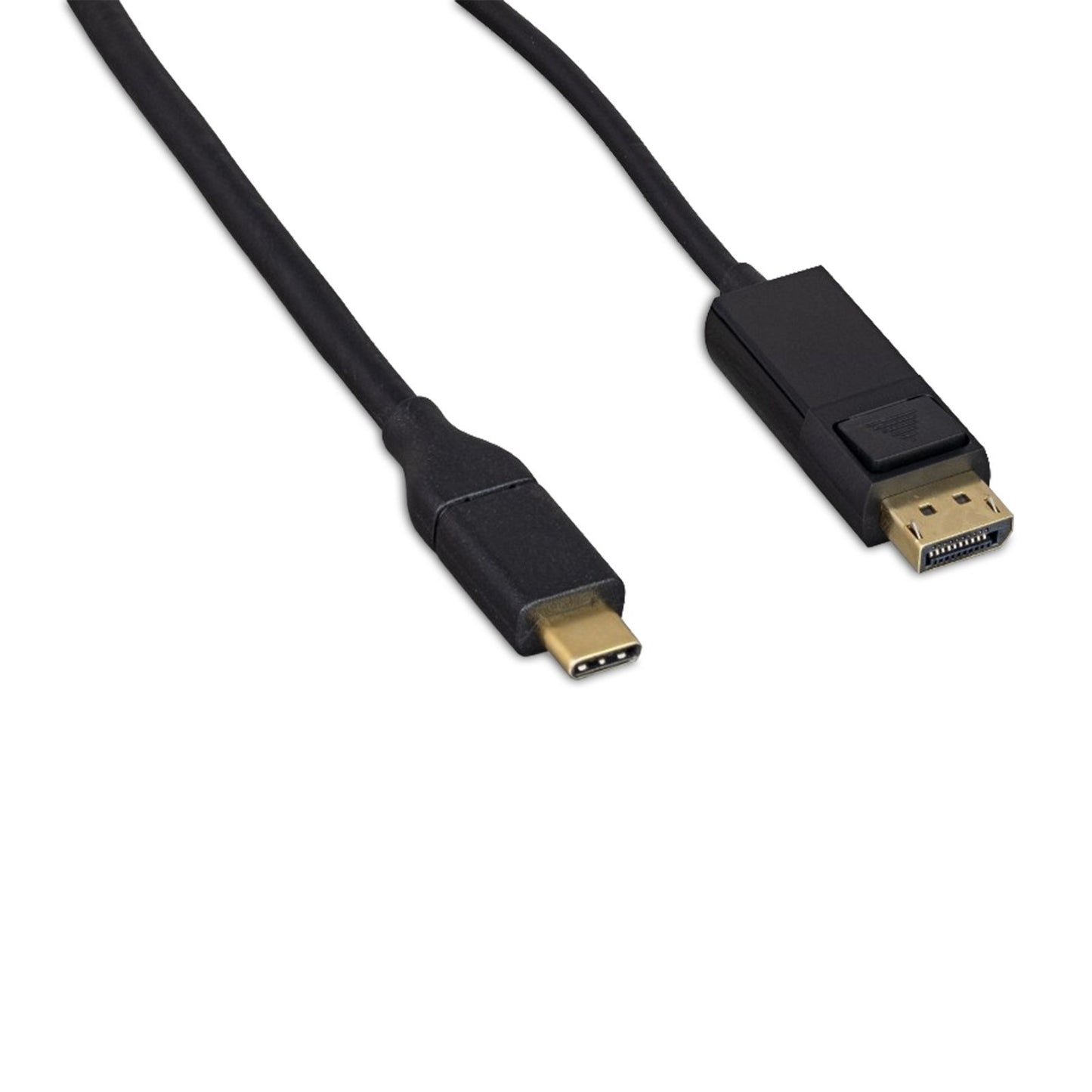 USB3.1CM-DPM-6F - eNet Components USB 3.1C MALE TO DISPLAYPORT MALE W/LATCHES4K 60HZ BLACK CABLE 6FT