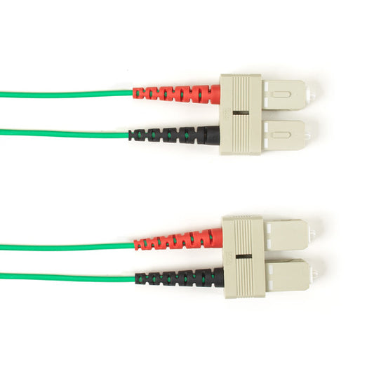 OM1 62.5/125 MULTIMODE FIBER OPTIC PATCH CABLE - OFNP PLENUM, SC TO SC, GREEN, 2