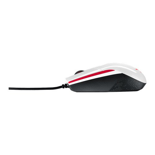 ROG SICA WHITE GAMING MOUSE, WIRED USB 2.0, 5000 DPI OPTICAL SENSOR, 130 IPS, GL